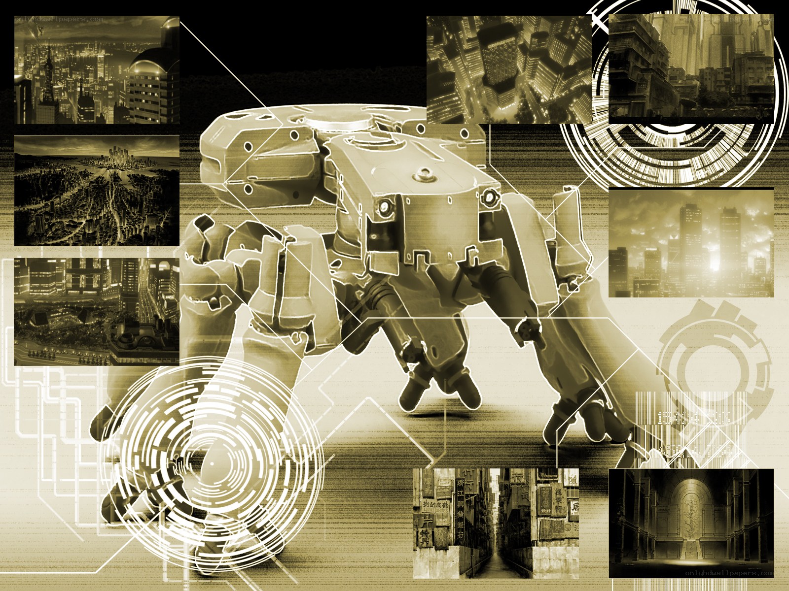 robot in futuristic city