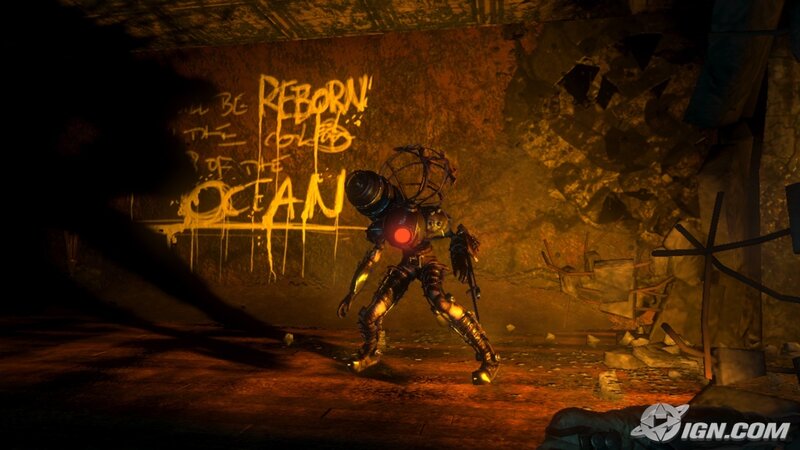 robot in graffiti-lit tunnel