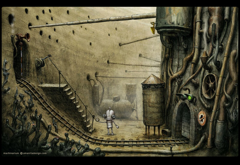 robot in industrial tunnel