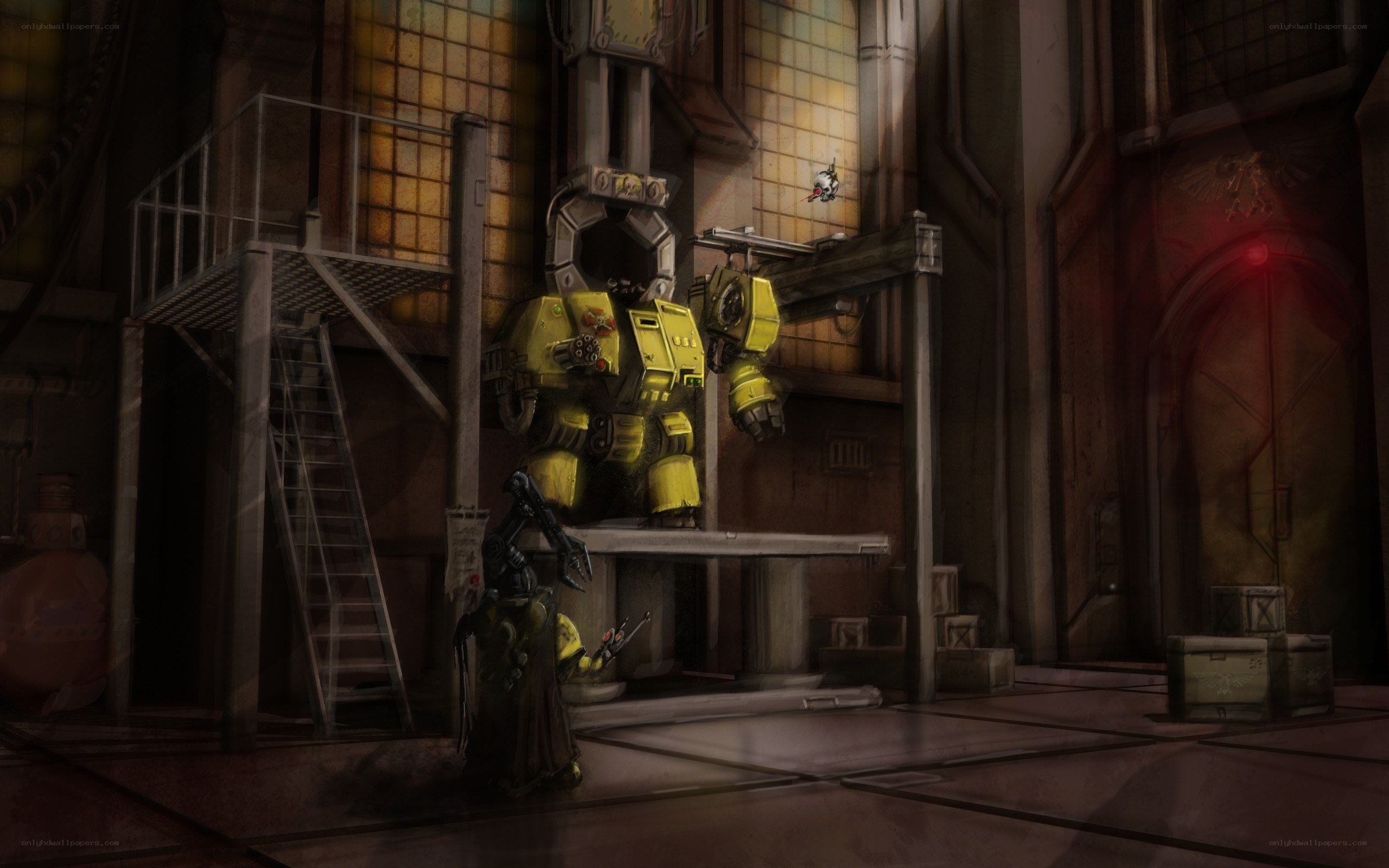 robot in industrial workshop