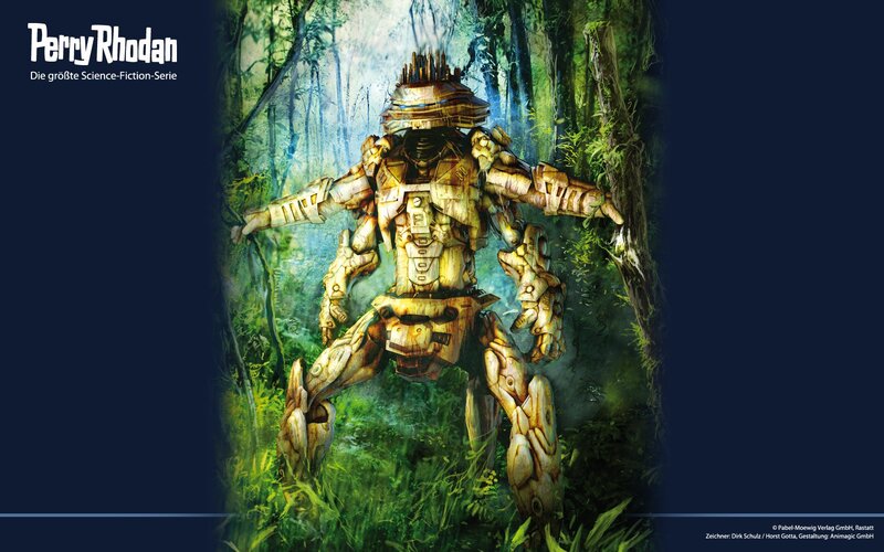 Robot in Jungle — Green, Dramatic