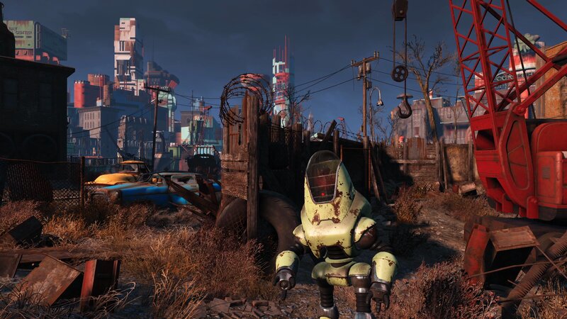 Robot in Junkyard — Green