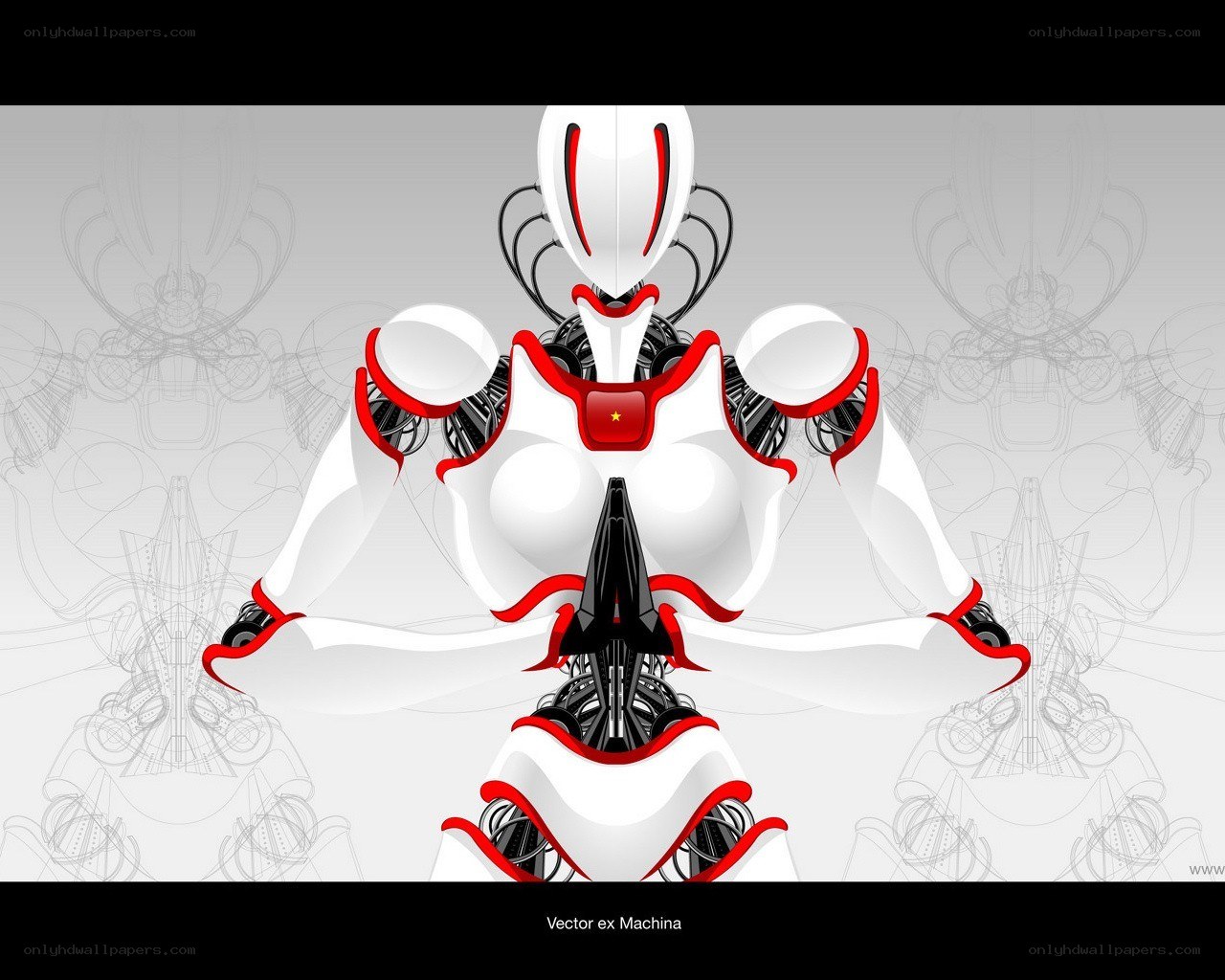 robot in meditative pose