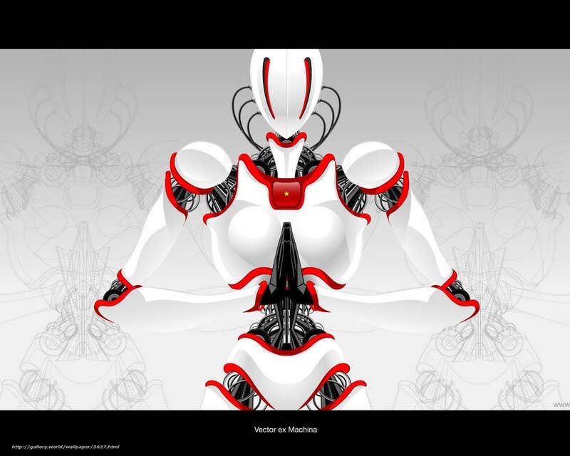 Robot in meditative pose