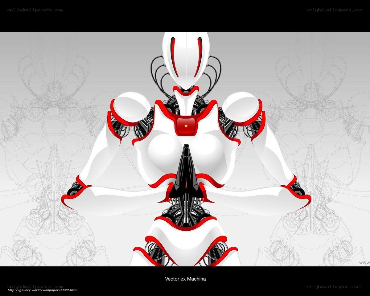 Robot in meditative pose