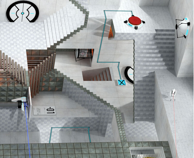 Robot in Puzzle Room — Gray