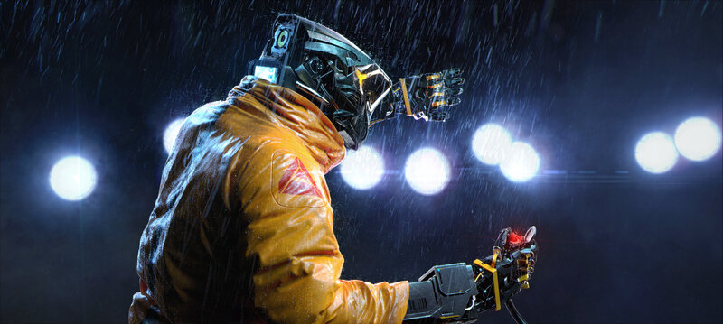 Robot in Rain — Black