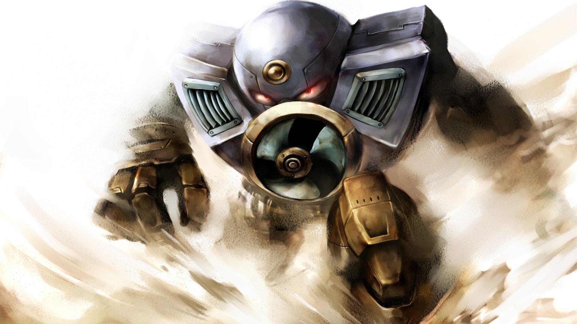 robot in sandstorm