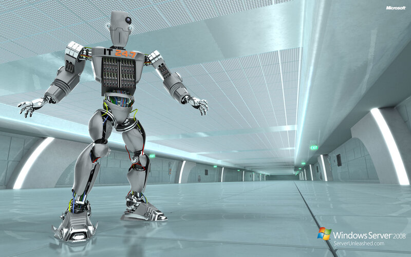 robot in server room