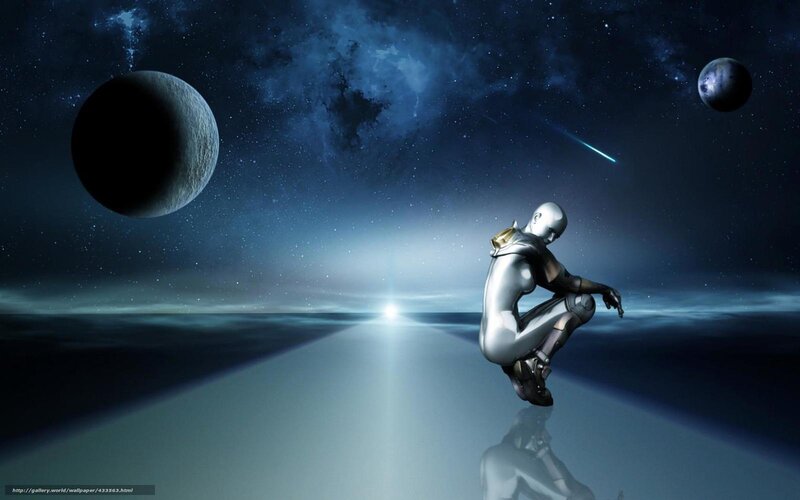 Robot in Space — Blue