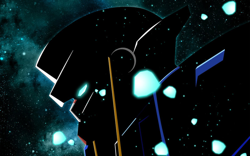 robot in space silhouette