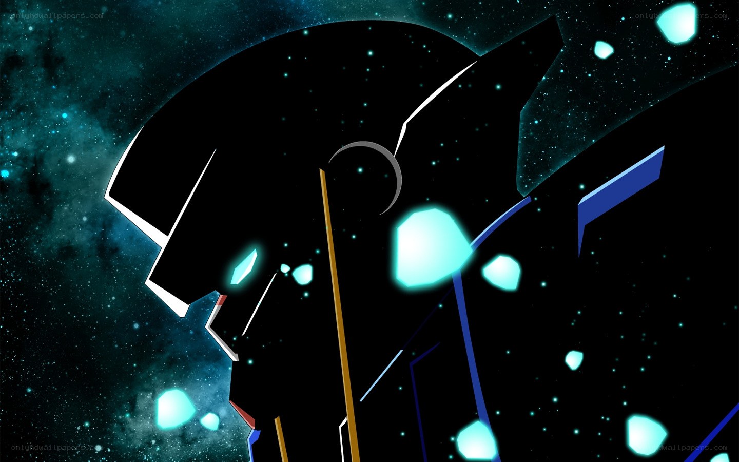 robot in space silhouette