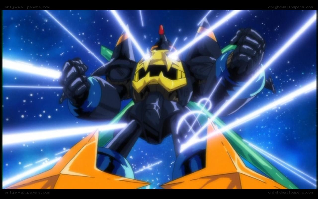 robot in space with energy beams