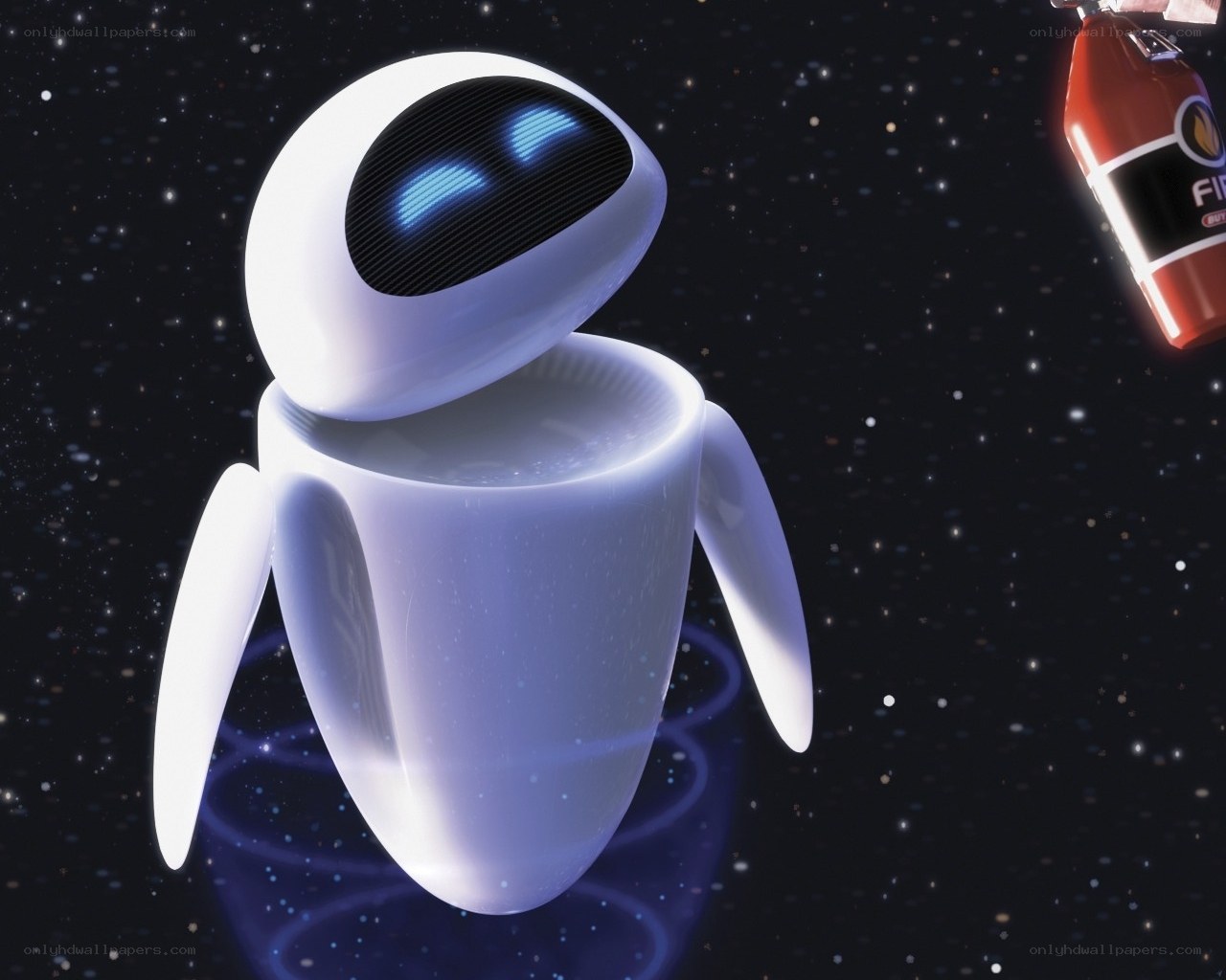 robot in space with fire extinguisher