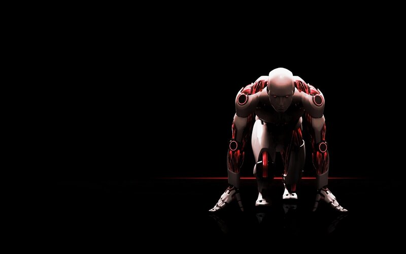 robot in starting position