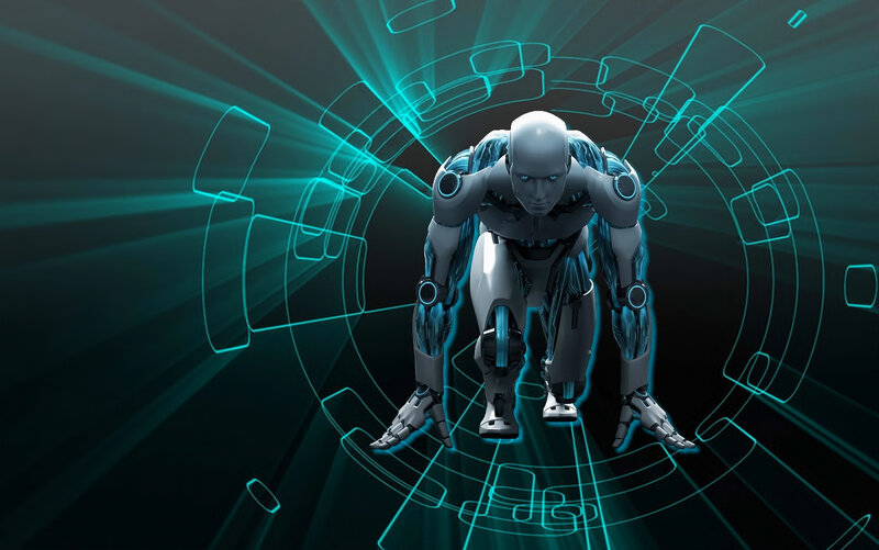 Robot in Starting Position — Teal