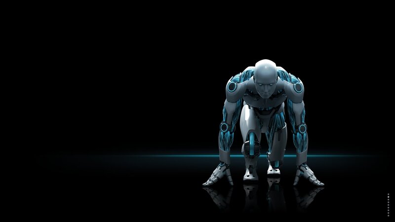 robot in starting position
