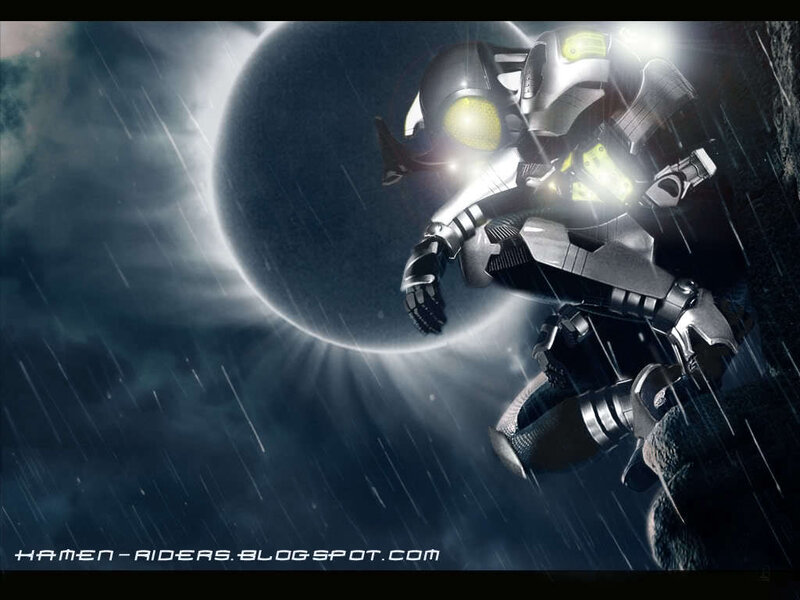 robot in stormy night