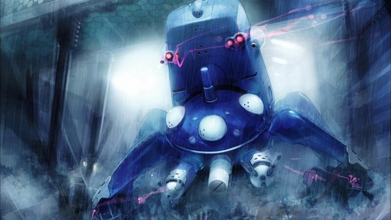 robot in the rain