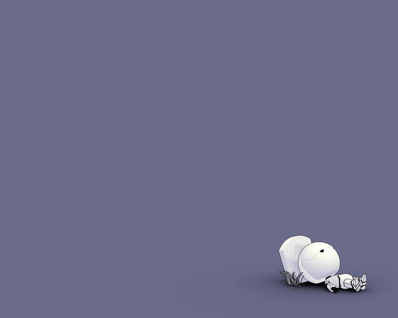 robot lying on ground