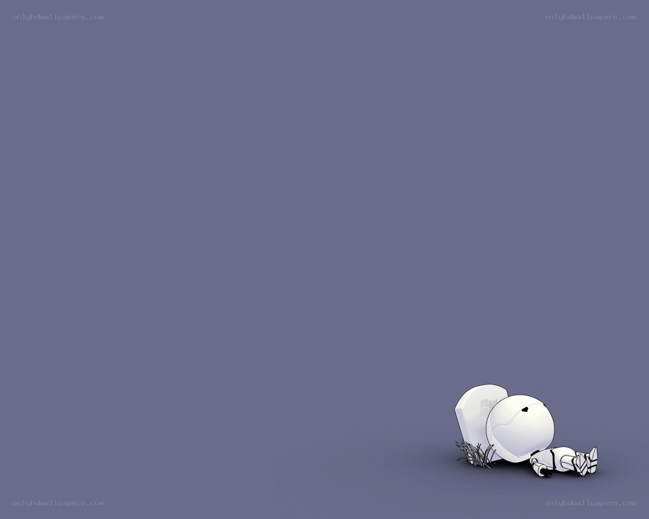 robot lying on ground