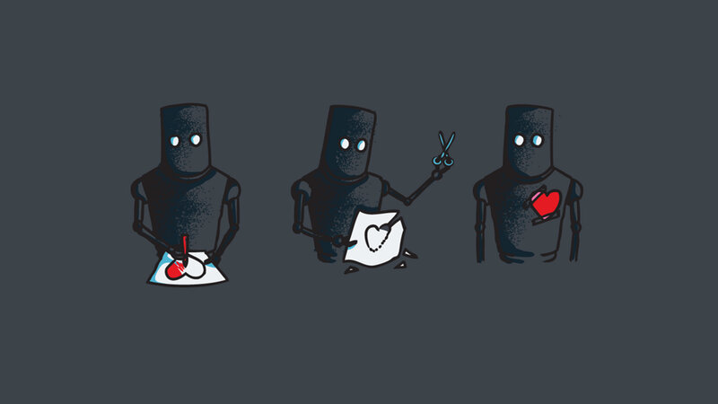 Robot making a heart