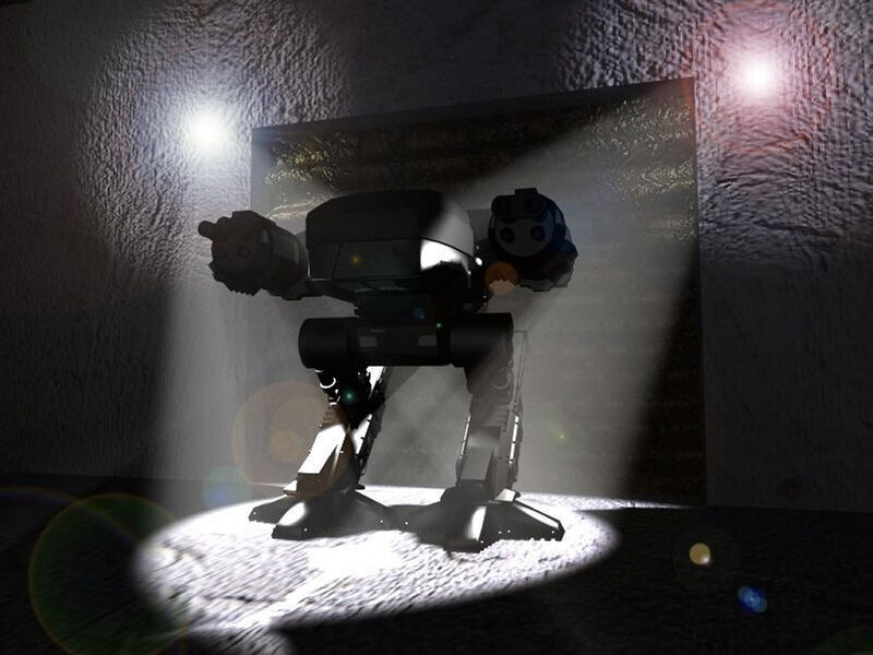 Robot Mech in Spotlight