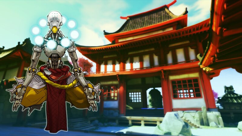 Robot Monk in Temple