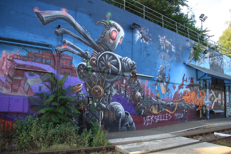 Robot Mural on Wall