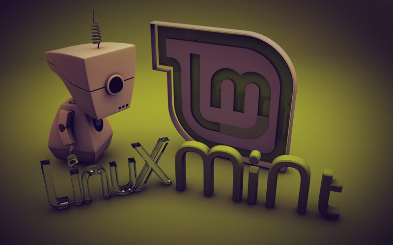 Robot Next to Logo