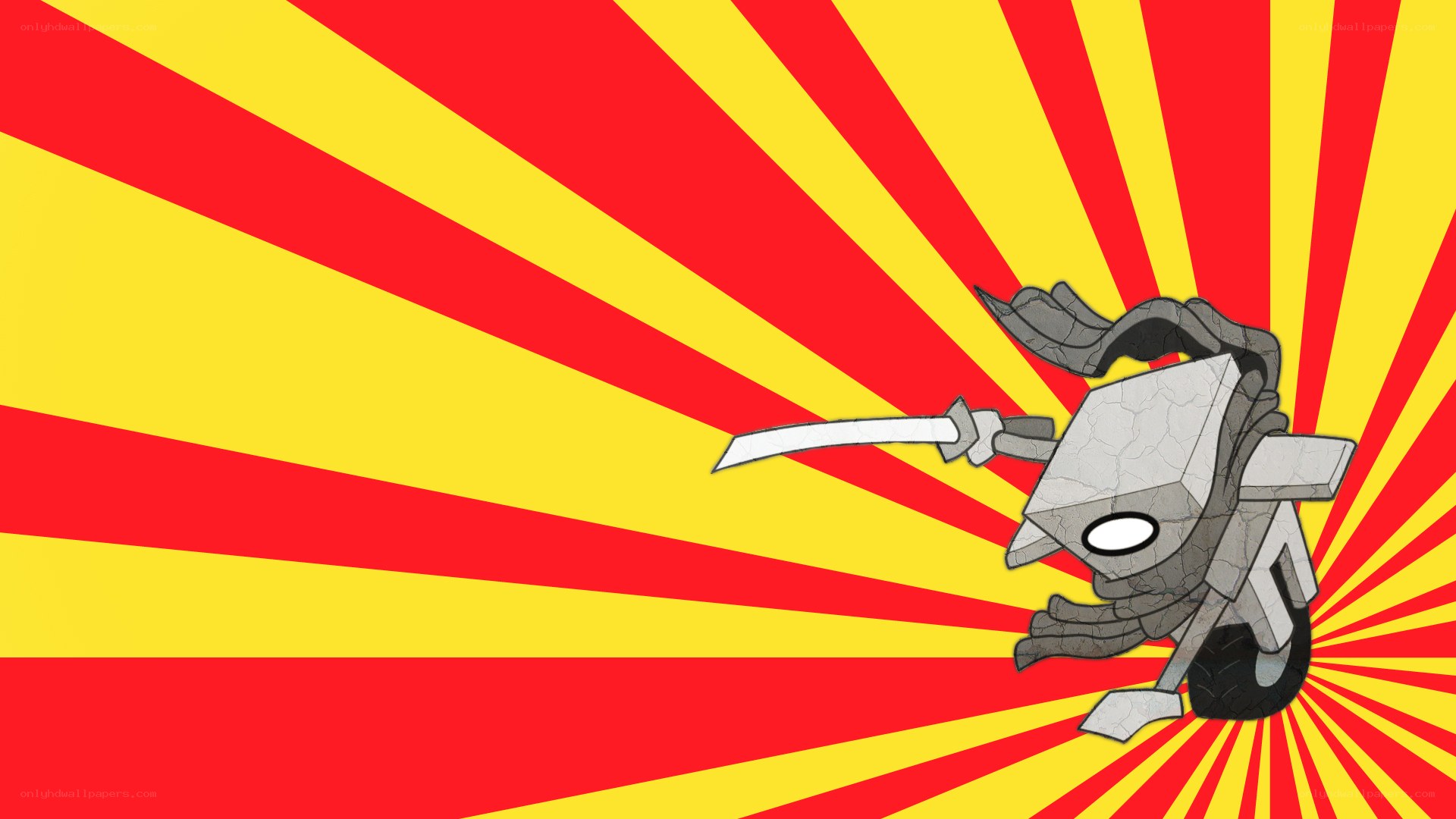 robot ninja with sword