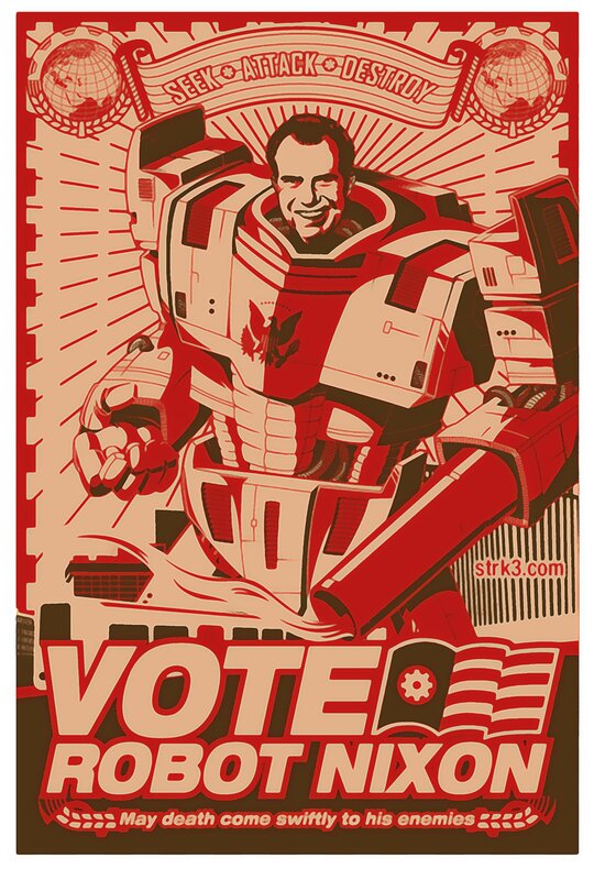 Robot Nixon campaign poster