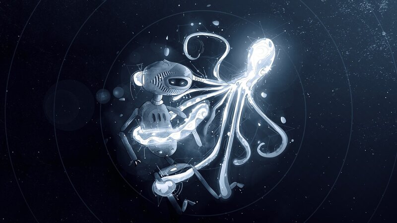 Robot Octopus in Space