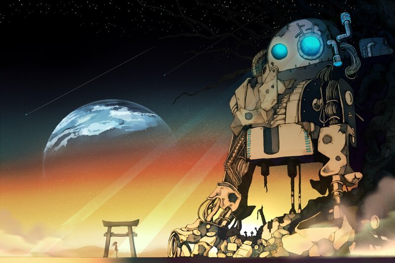 Robot on a desolate planet