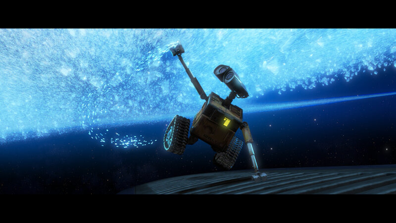 Robot on a Planet Surface — Blue, Dramatic
