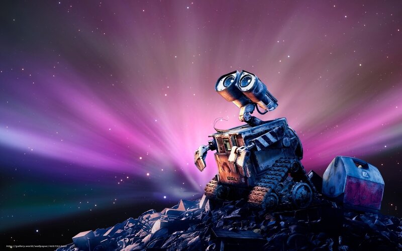Robot on a Rocky Hill — Purple