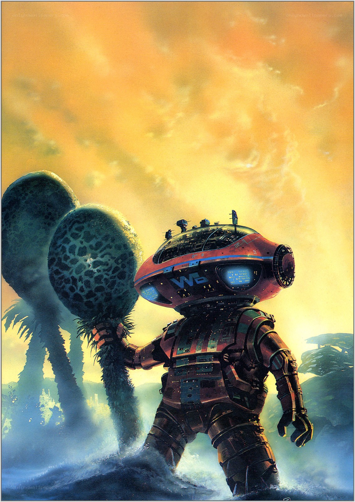 robot on alien planet