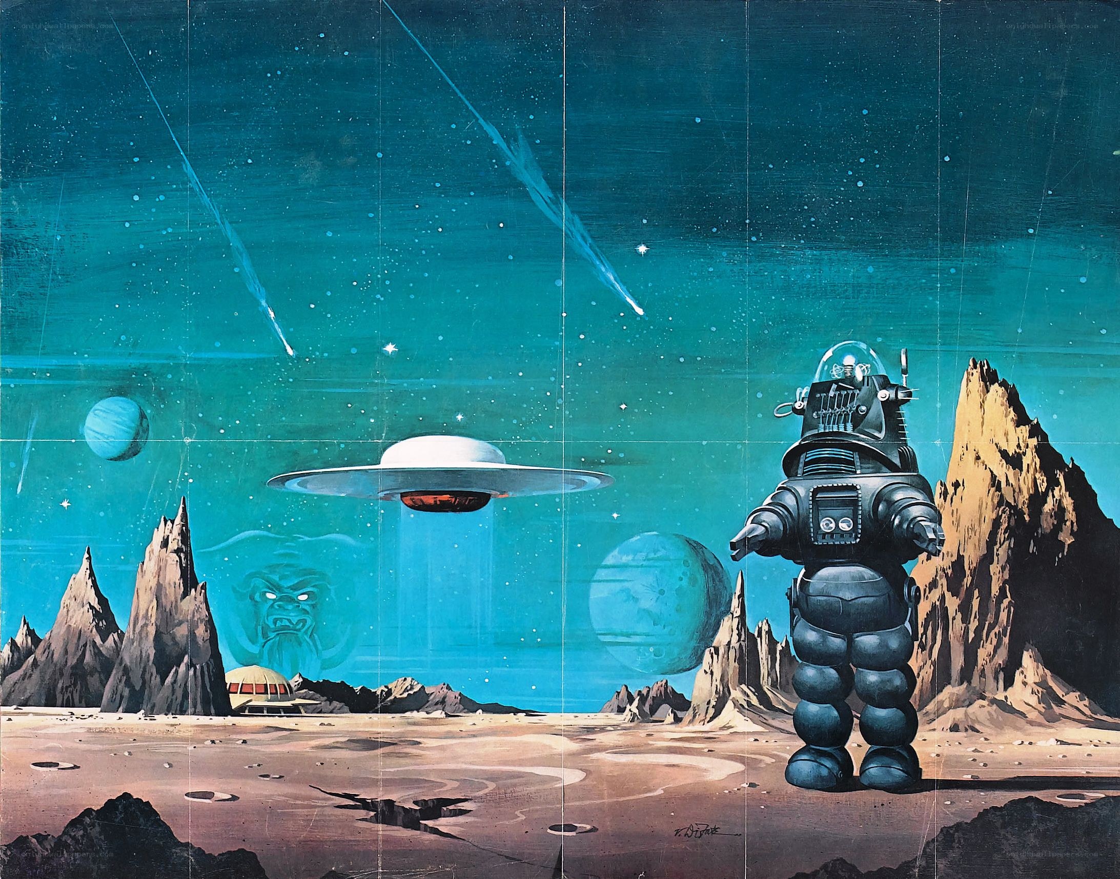 Robot on alien planet