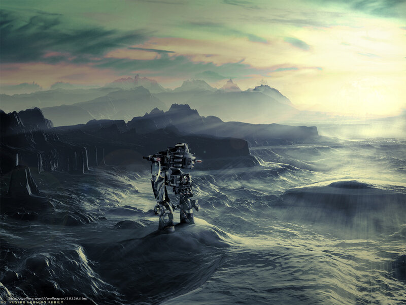 Robot on alien planet
