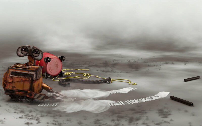 Robot on Barren Ground