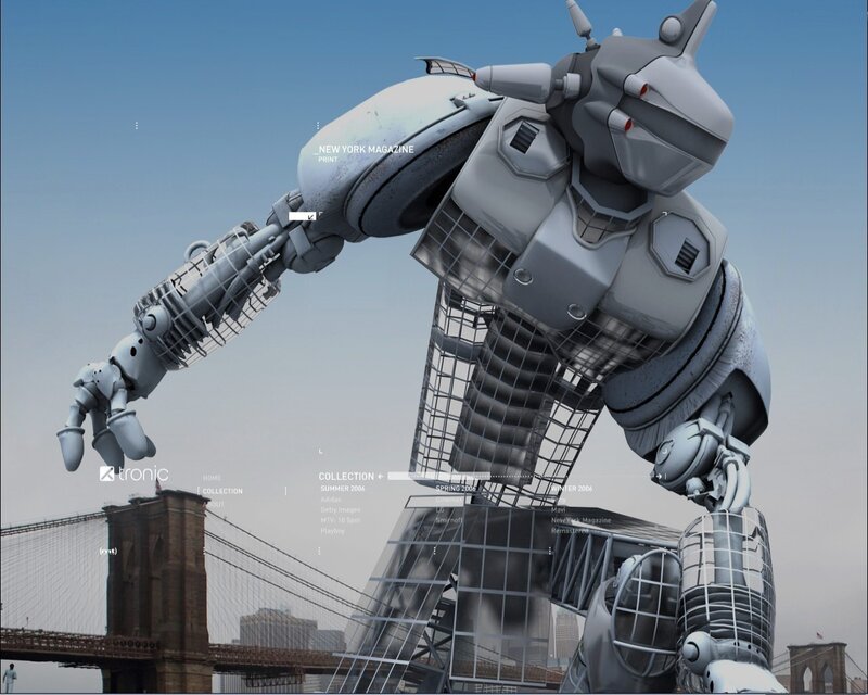 robot on brooklyn bridge