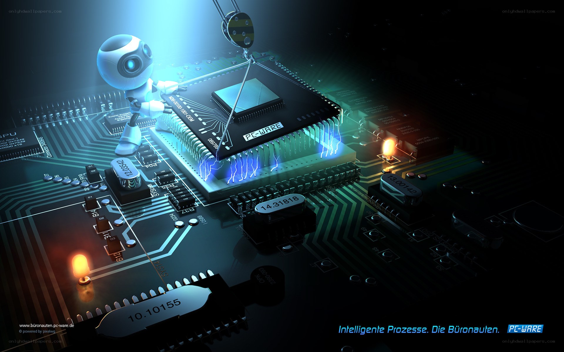 Robot on circuit board