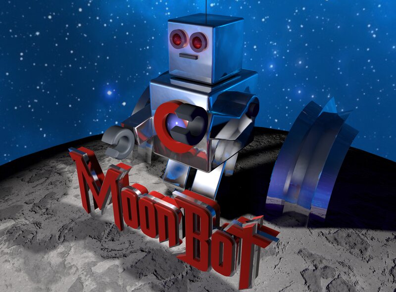 Robot on Moon Surface