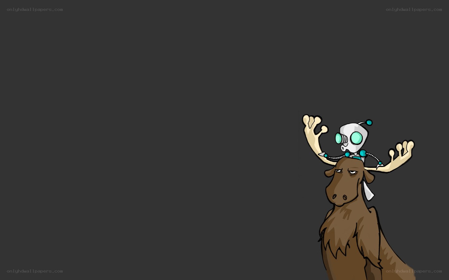 robot on moose head