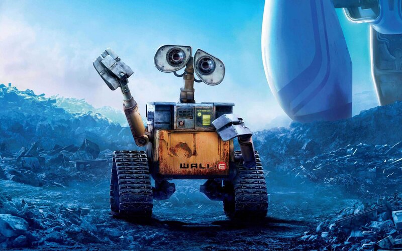 Robot on Rocky Terrain — Blue, Dramatic, 3d Render, Rubble