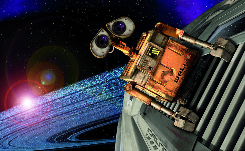 Robot on Spacecraft — Blue, Dramatic, Night