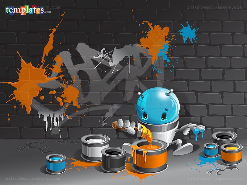 robot painting graffiti