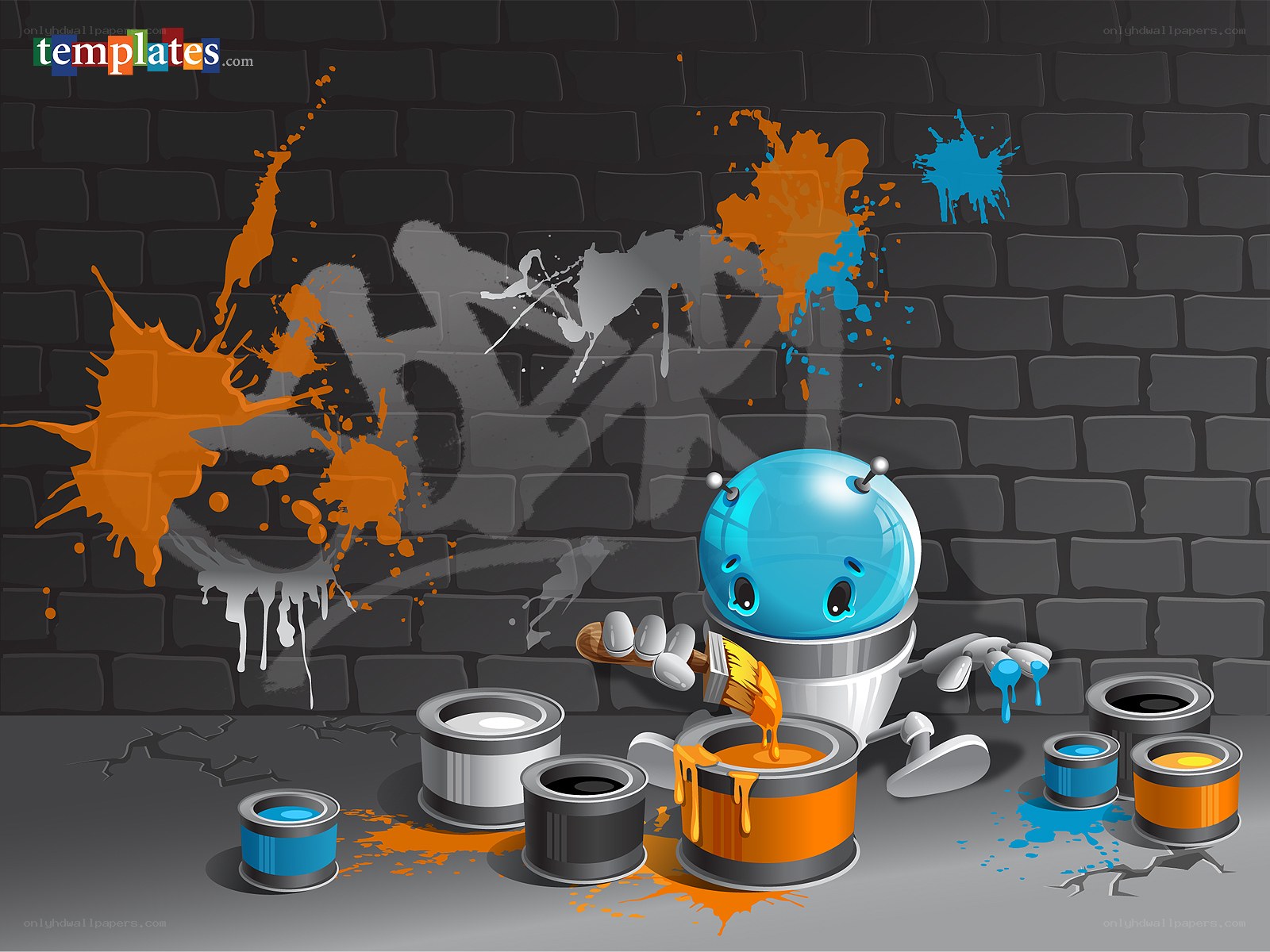 robot painting graffiti