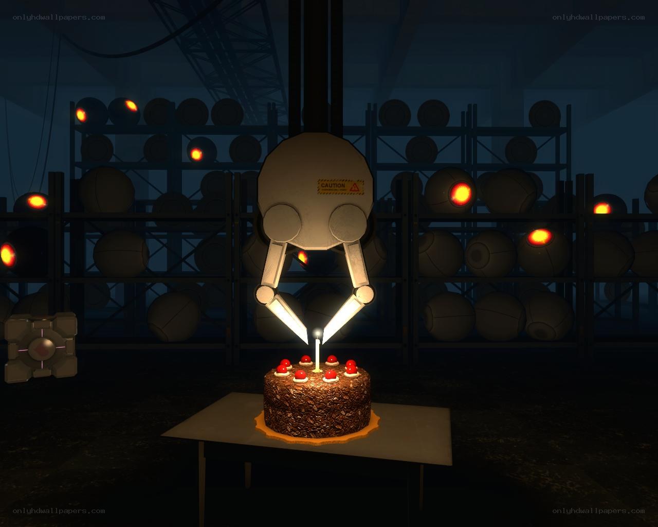 robot placing candle on cake