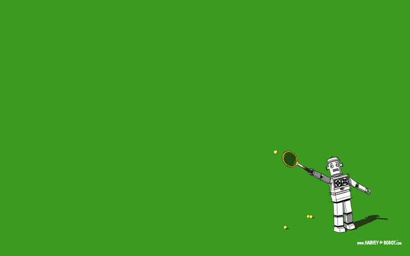 robot playing tennis